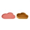 OYOY Living Design Accessoires De Cuisine Enfant Assiette Bol Multicolore En Silicone H1,2x23,5x16cm/H3,3x19,5x13,3cm