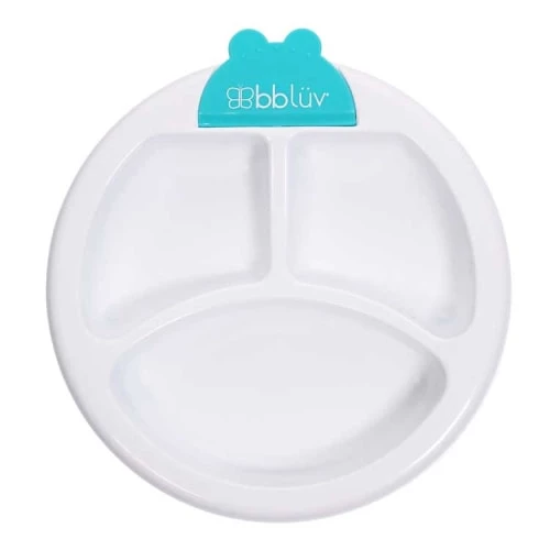 BBluv Vaisselle Enfant Assiette Chauffante à Compartiments Et Ventousée Bleu 1 BBluv Vaisselle Enfant Assiette Chauffante à Compartiments Et Ventousée Bleu