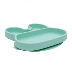 We Might Be Tiny Vaisselle Enfant Assiette En Silicone Lapin Menthe -Vaisselle et accessoires de cuisine enfant Soldes assiette en silicone lapin menthe 2