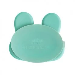 We Might Be Tiny Vaisselle Enfant Assiette En Silicone Lapin Menthe -Vaisselle et accessoires de cuisine enfant Soldes assiette en silicone lapin menthe 3