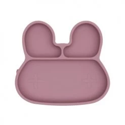 We Might Be Tiny Vaisselle Enfant Assiette En Silicone Lapin Vieux Rose