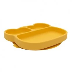 We Might Be Tiny Vaisselle Enfant Assiette En Silicone Ours Jaune -Vaisselle et accessoires de cuisine enfant Soldes assiette en silicone ours jaune 2
