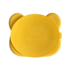 We Might Be Tiny Vaisselle Enfant Assiette En Silicone Ours Jaune -Vaisselle et accessoires de cuisine enfant Soldes assiette en silicone ours jaune 3
