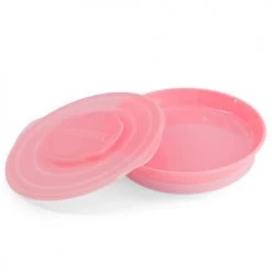 Twistshake Vaisselle Enfant Assiette Plate Rose Pastel