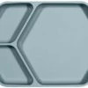 Kindsgut Vaisselle Enfant Assiette Ventouse Carré En Silicone Bleu Aqua
