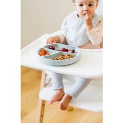Kindsgut Vaisselle Enfant Assiette Ventouse En Silicone Bleu Aqua -Vaisselle et accessoires de cuisine enfant Soldes assiette ventouse en silicone bleu aqua 2
