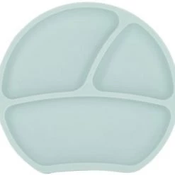 Kindsgut Vaisselle Enfant Assiette Ventouse En Silicone Bleu Aqua