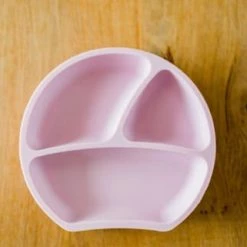 Kindsgut Vaisselle Enfant Assiette Ventouse En Silicone Rose Pâle -Vaisselle et accessoires de cuisine enfant Soldes assiette ventouse en silicone rose pale 3