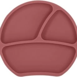 Kindsgut Vaisselle Enfant Assiette Ventouse En Silicone Vieux Rose
