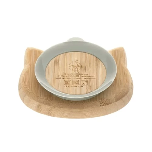 Lassig Vaisselle Enfant Assiette Ventousée En Bambou Chat 2 Lassig Vaisselle Enfant Assiette Ventousée En Bambou Chat – Image 2