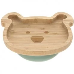Lassig Vaisselle Enfant Assiette Ventousée En Bambou Chien