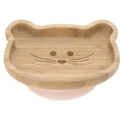 Lassig Vaisselle Enfant Assiette Ventousée En Bambou Souris
