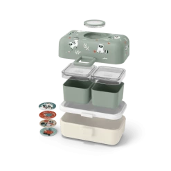 Monbento Gourdes Enfant Et Boîtes à Goûter Bento Pour Enfant Vert Raccoon 0,8L -Vaisselle et accessoires de cuisine enfant Soldes bento pour enfant vert raccoon 0 8l 3
