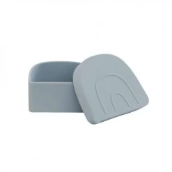 OYOY Living Design Gourdes Enfant Et Boîtes à Goûter Boîte à Déjeuner Bleu En Silicone H5x11,5x9,7cm