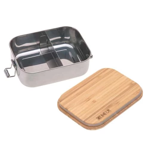 Lassig Gourdes Enfant Et Boîtes à Goûter Boîte à Goûter En Inox Et Bambou Adventure 2 Lassig Gourdes Enfant Et Boîtes à Goûter Boîte à Goûter En Inox Et Bambou Adventure – Image 2