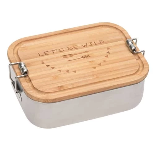 Lassig Gourdes Enfant Et Boîtes à Goûter Boîte à Goûter En Inox Et Bambou Adventure 1 Lassig Gourdes Enfant Et Boîtes à Goûter Boîte à Goûter En Inox Et Bambou Adventure