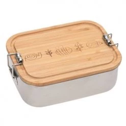 Lassig Gourdes Enfant Et Boîtes à Goûter Boîte à Goûter En Inox Et Bambou Garden Explorer