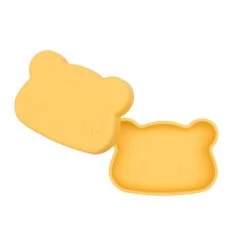 We Might Be Tiny Vaisselle Enfant Boîte à Goûter En Silicone Ours Jaune
