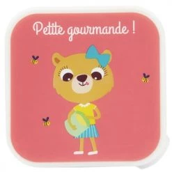 Draeger Paris Gourdes Enfant Et Boîtes à Goûter Boîte À Goûter Oursonne -Vaisselle et accessoires de cuisine enfant Soldes boite a gouter oursonne 5