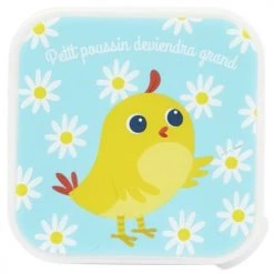 Draeger Paris Gourdes Enfant Et Boîtes à Goûter Boîte À Goûter Petit Poussin -Vaisselle et accessoires de cuisine enfant Soldes boite a gouter petit poussin 5