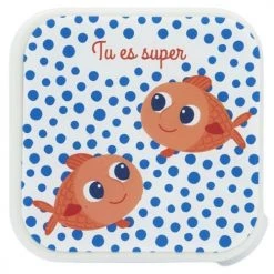 Draeger Paris Gourdes Enfant Et Boîtes à Goûter Boîte À Goûter Petits Poissons Rouges -Vaisselle et accessoires de cuisine enfant Soldes boite a gouter petits poissons rouges 3