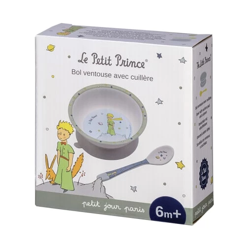 Petit Jour Paris Vaisselle Enfant Bol à Ventouse + Cuillère Le Petit Prince 2 Petit Jour Paris Vaisselle Enfant Bol à Ventouse + Cuillère Le Petit Prince – Image 2
