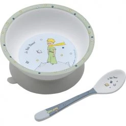 Petit Jour Paris Vaisselle Enfant Bol à Ventouse + Cuillère Le Petit Prince