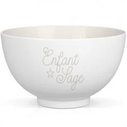 Créa Bisontine Vaisselle Enfant Bol En Porcelaine Enfant Sage