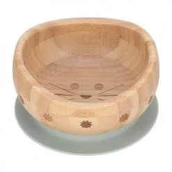 Lassig Vaisselle Enfant Bol Ventousé En Bambou Chat