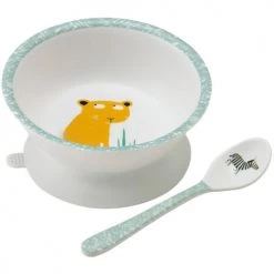 Petit Jour Paris Vaisselle Enfant Bol Ventouse Et Cuillère La Savane