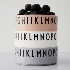 Design Letters Vaisselle Enfant Bols Alphabet Rose Blanc Gris - Lot De 3 -Vaisselle et accessoires de cuisine enfant Soldes bols alphabet rose blanc gris lot de 3 4