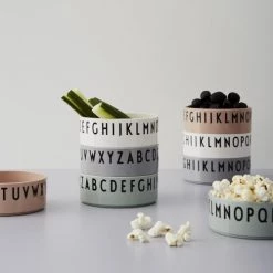 Design Letters Vaisselle Enfant Bols Alphabet Vert Blanc Gris - Lot De 3 -Vaisselle et accessoires de cuisine enfant Soldes bols alphabet vert blanc gris lot de 3 4