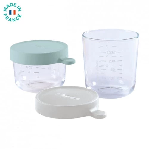Béaba Accessoires De Cuisine Enfant Coffret 2 Portions Verre 150ml Airy-green/250ml Light Mist 2 Béaba Accessoires De Cuisine Enfant Coffret 2 Portions Verre 150ml Airy-green/250ml Light Mist – Image 2