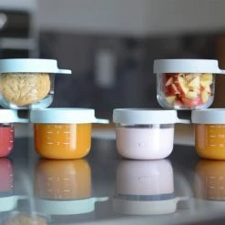 Béaba Accessoires De Cuisine Enfant Coffret 6 Portions Verre 150ml Grey/blue -Vaisselle et accessoires de cuisine enfant Soldes coffret 6 portions verre 150ml grey blue 2