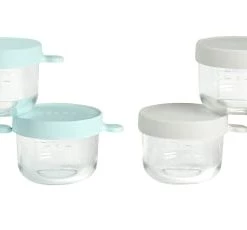 Béaba Accessoires De Cuisine Enfant Coffret 6 Portions Verre 150ml Grey/blue