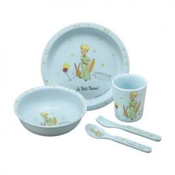 Petit Jour Paris Vaisselle Enfant Coffret Cadeau 5 Pièces Bleu Enfant
