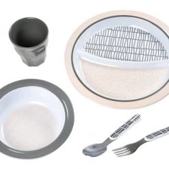 Béaba Vaisselle Enfant Coffret Cadeau Repas Pink Grid