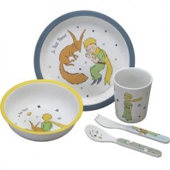 Petit Jour Paris Vaisselle Enfant Coffret Repas Le Petit Prince Bleu (5 Pièces)