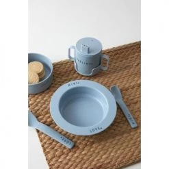 Design Letters Coffret Vaisselle Enfant Bleu -Vaisselle et accessoires de cuisine enfant Soldes coffret vaisselle enfant bleu 2