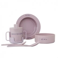Design Letters Coffret Vaisselle Enfant Rose