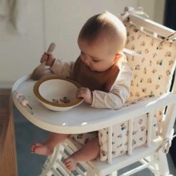 Cocoeko Accessoires De Cuisine Enfant Coussin De Chaise Haute En Coton Bio Poires D'automne -Vaisselle et accessoires de cuisine enfant Soldes coussin de chaise haute en coton bio poires d automne 2