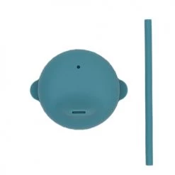 We Might Be Tiny Vaisselle Enfant Couvercle Gobelet Et Mini-paille Bleu