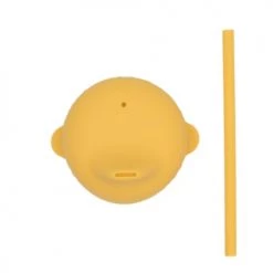We Might Be Tiny Vaisselle Enfant Couvercle Gobelet Et Mini-paille Jaune