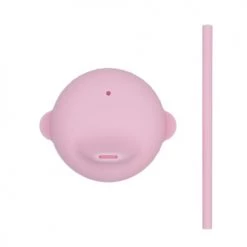 We Might Be Tiny Vaisselle Enfant Couvercle Gobelet Et Mini-paille Rose