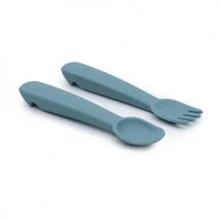 We Might Be Tiny Vaisselle Enfant Couverts Bébé En Silicone Bleu -Vaisselle et accessoires de cuisine enfant Soldes couverts bebe en silicone bleu 2