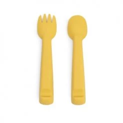 We Might Be Tiny Vaisselle Enfant Couverts Bébé En Silicone Jaune -Vaisselle et accessoires de cuisine enfant Soldes couverts bebe en silicone jaune 4