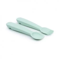 We Might Be Tiny Vaisselle Enfant Couverts Bébé En Silicone Menthe -Vaisselle et accessoires de cuisine enfant Soldes couverts bebe en silicone menthe 2