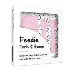 We Might Be Tiny Vaisselle Enfant Couverts Bébé En Silicone Rose -Vaisselle et accessoires de cuisine enfant Soldes couverts bebe en silicone rose 5