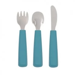 We Might Be Tiny Vaisselle Enfant Couverts Enfant En Silicone Bleu -Vaisselle et accessoires de cuisine enfant Soldes couverts enfant en silicone bleu 3