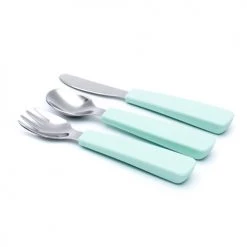 We Might Be Tiny Vaisselle Enfant Couverts Enfant En Silicone Menthe -Vaisselle et accessoires de cuisine enfant Soldes couverts enfant en silicone menthe 5